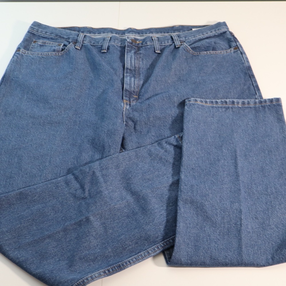 Wrangler Authentics Men's Straight Leg Jeans Blue Dark Regular Fit 46x30 - Picture 3 of 9